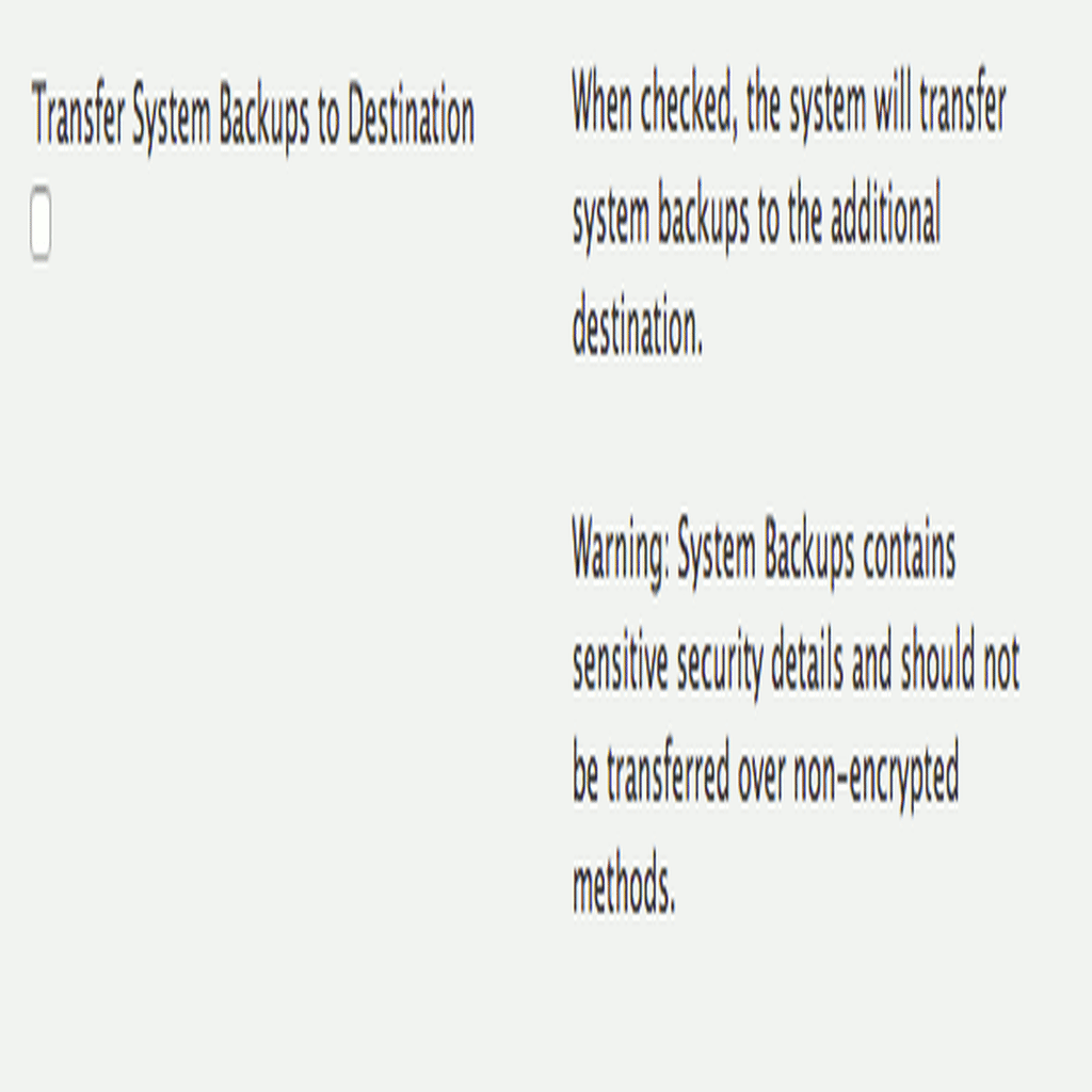 transferring backups