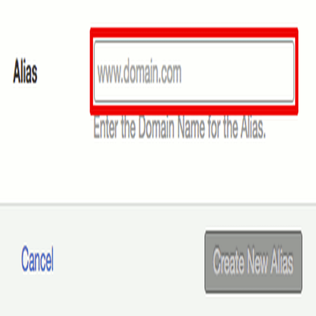 gif showing domain entered