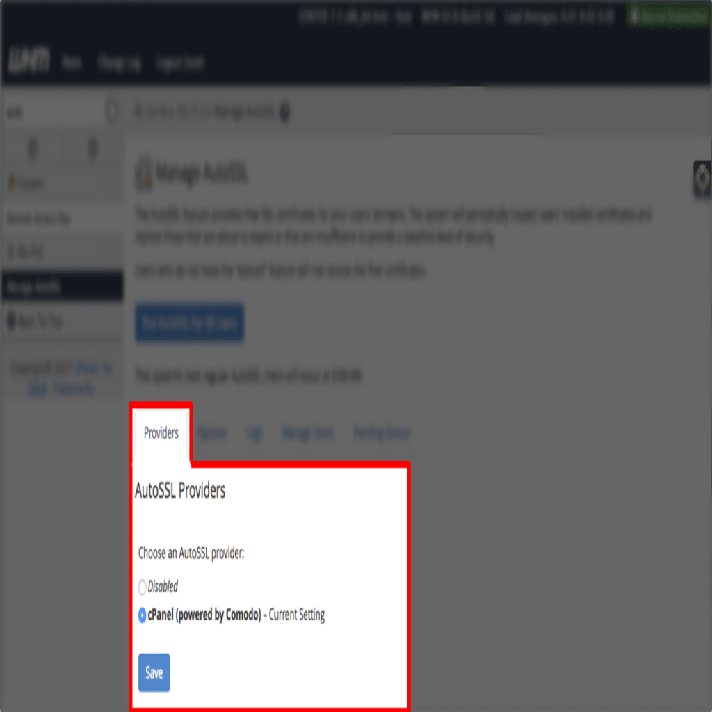 autossl providers section