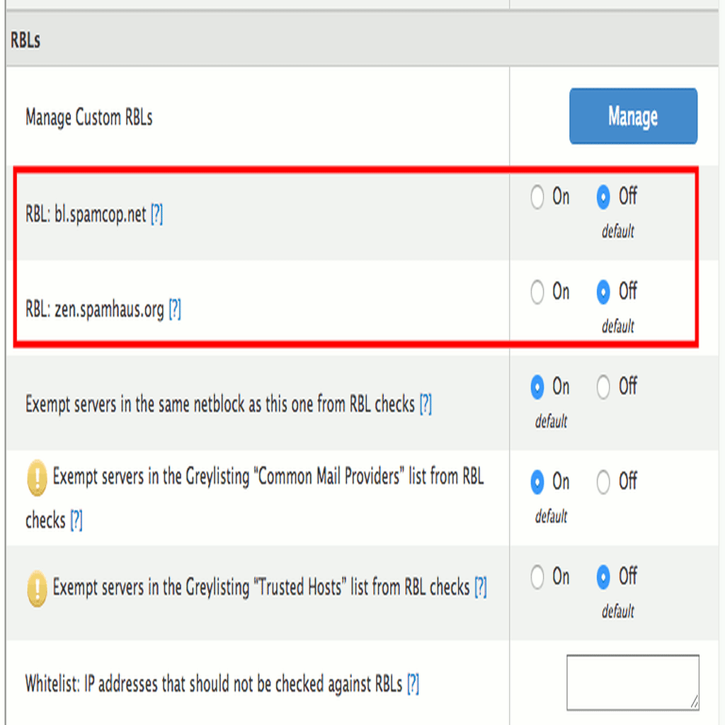 choosing an RBL