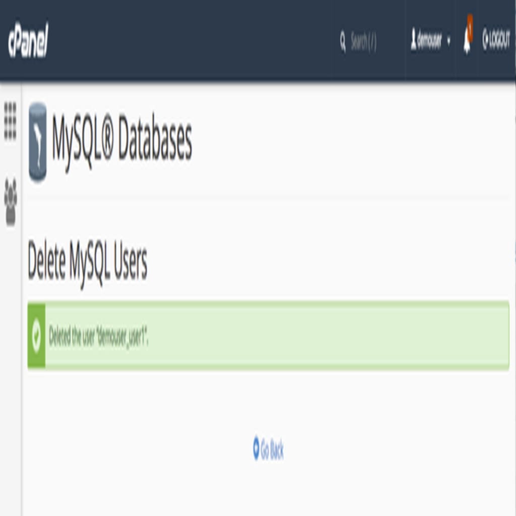 delete user success message