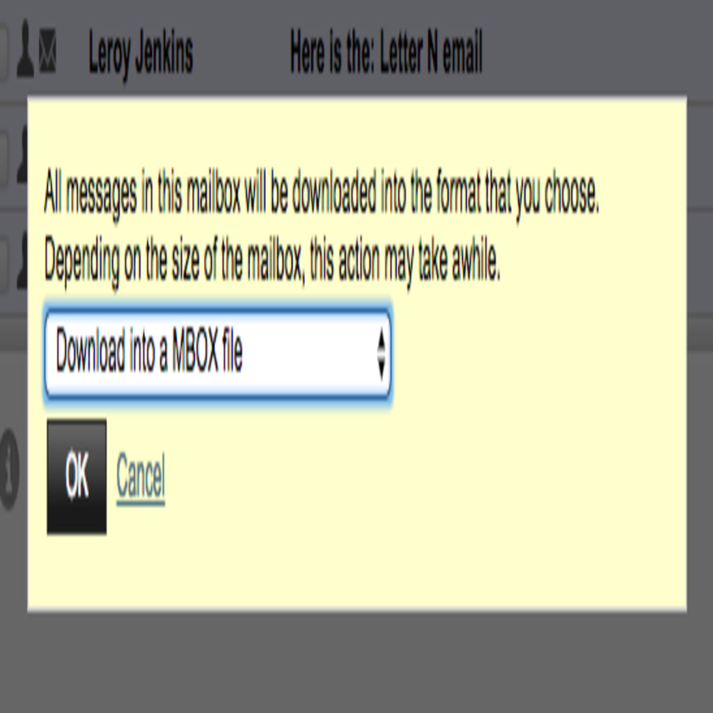 creating an MBOX file