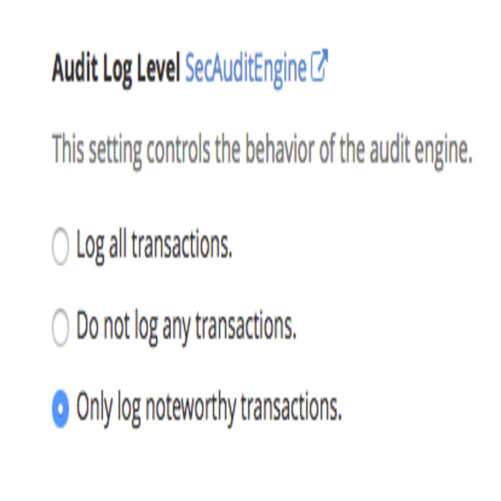 Audit Log Level