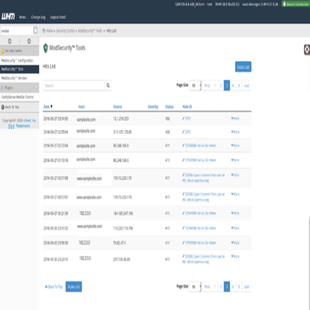 Modsec tools home page