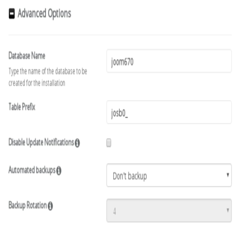 advanced settings interface