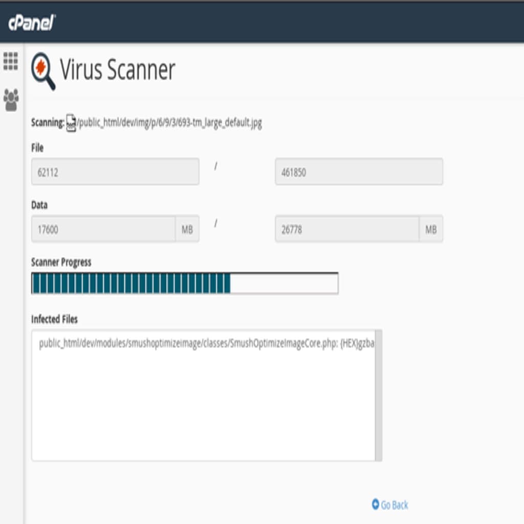virus scanner running