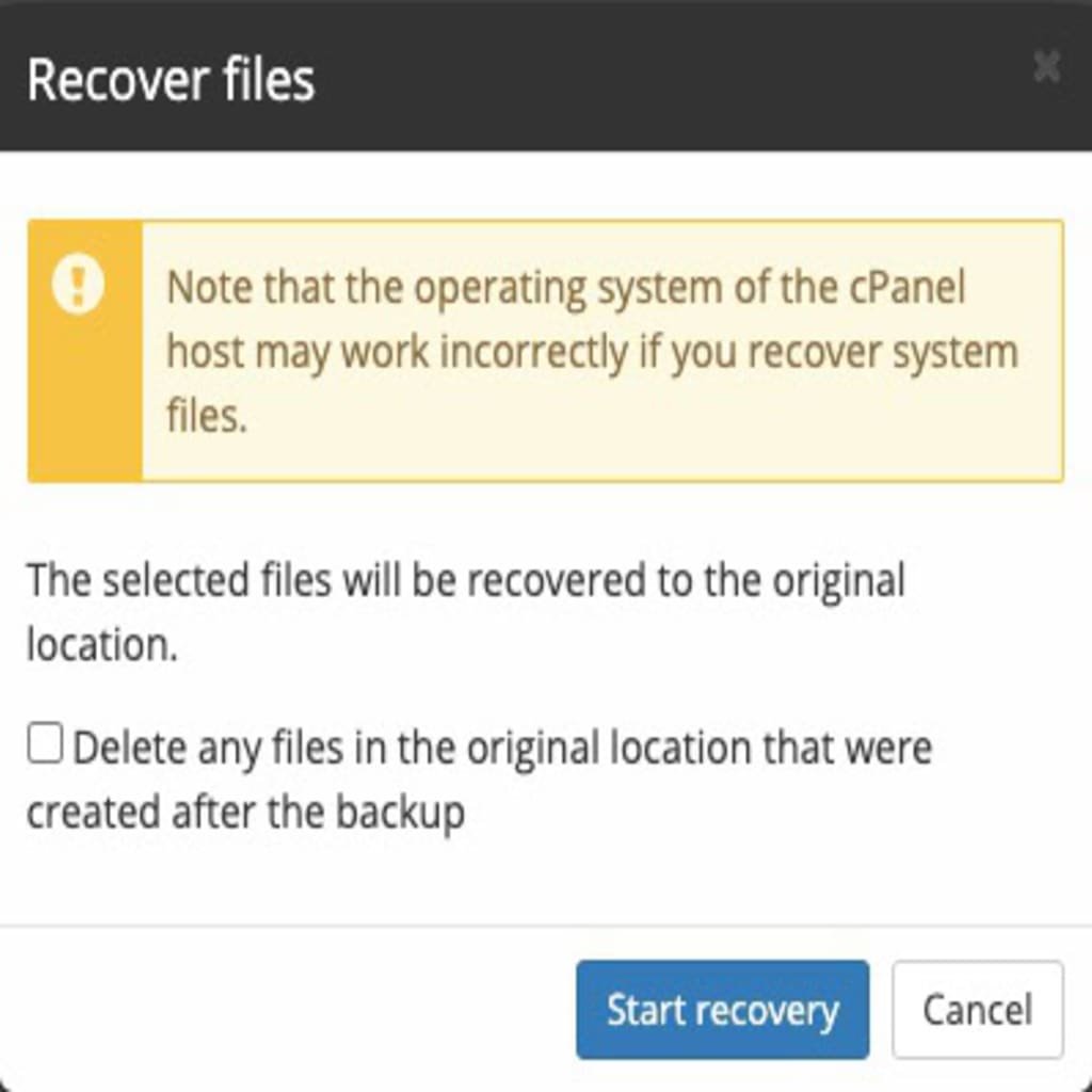 recovery options screenshot