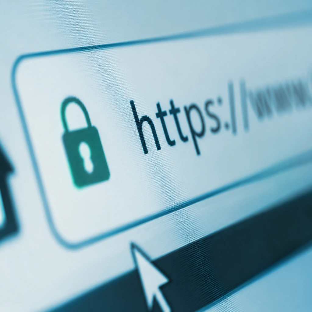 computer screen showing https address