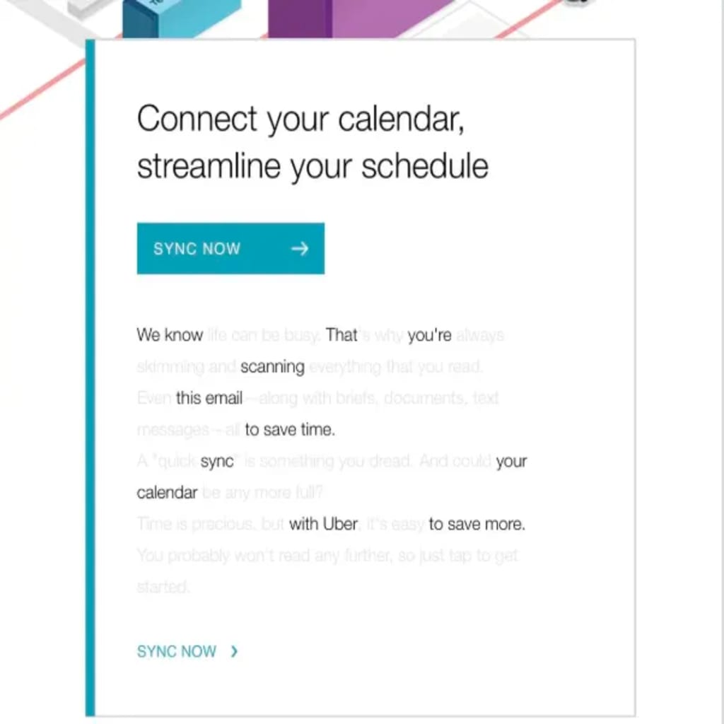 Uber email example