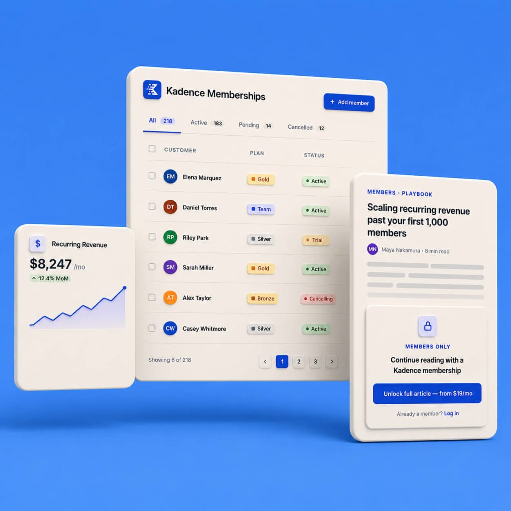 Kadence Memberships