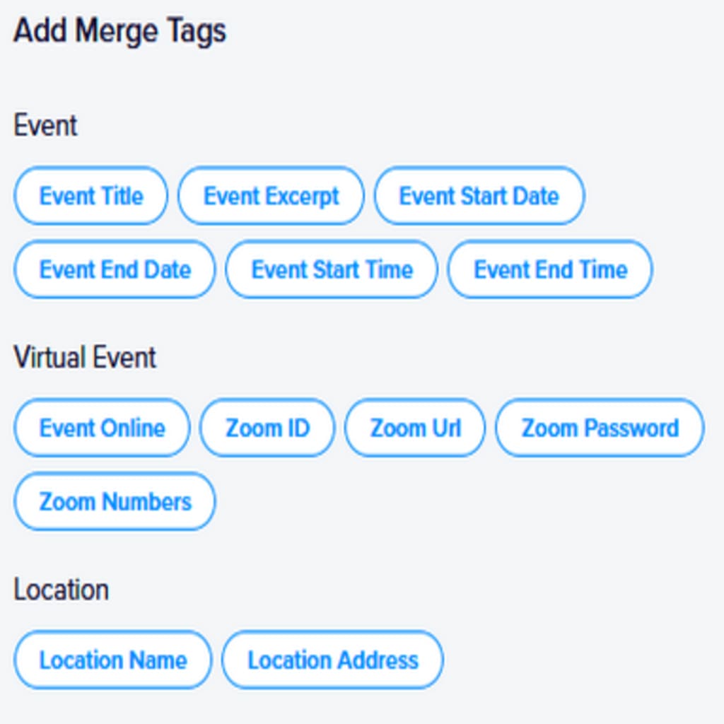 Add merge tags to include dynamic content in the email