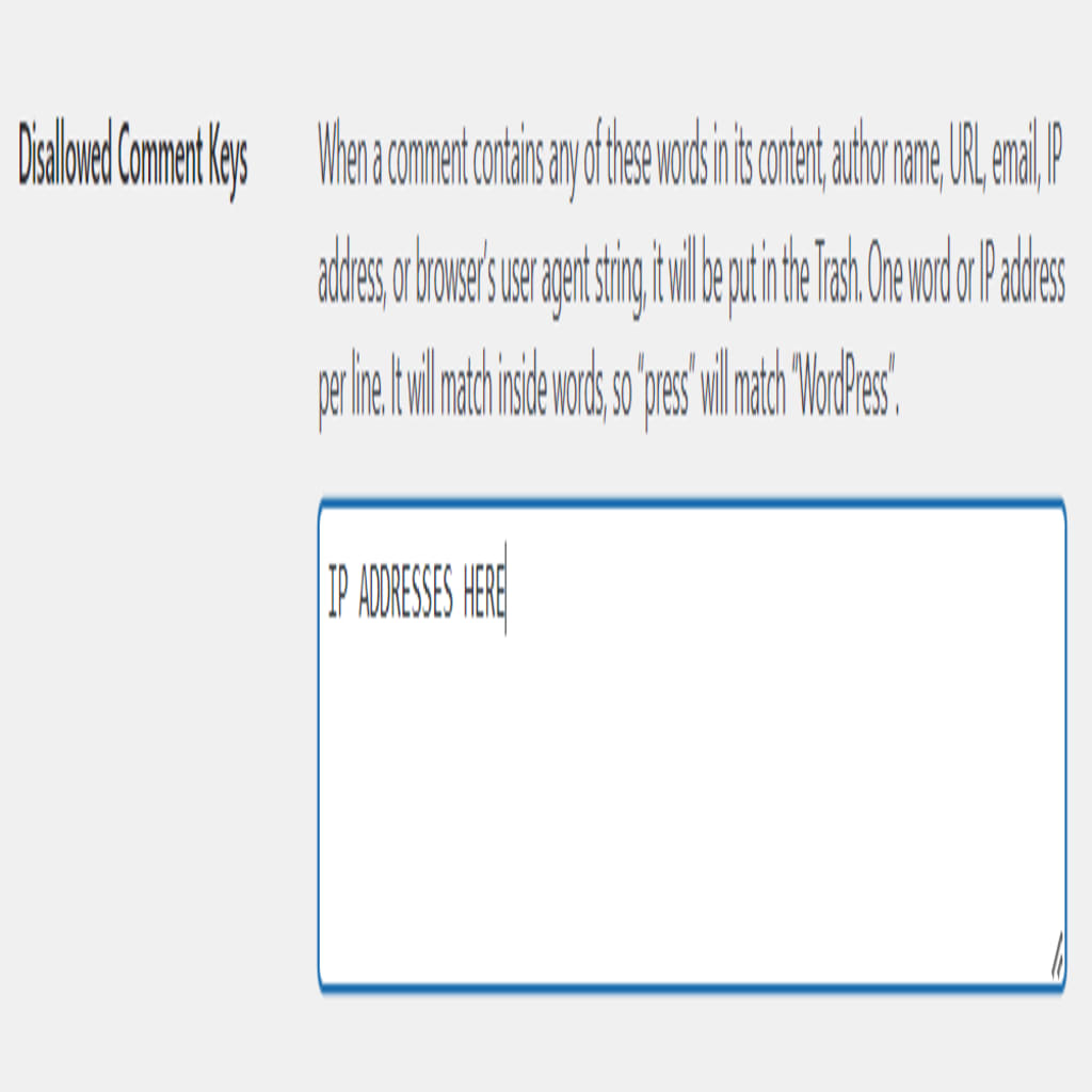 Blocking comment IPs through WordPress