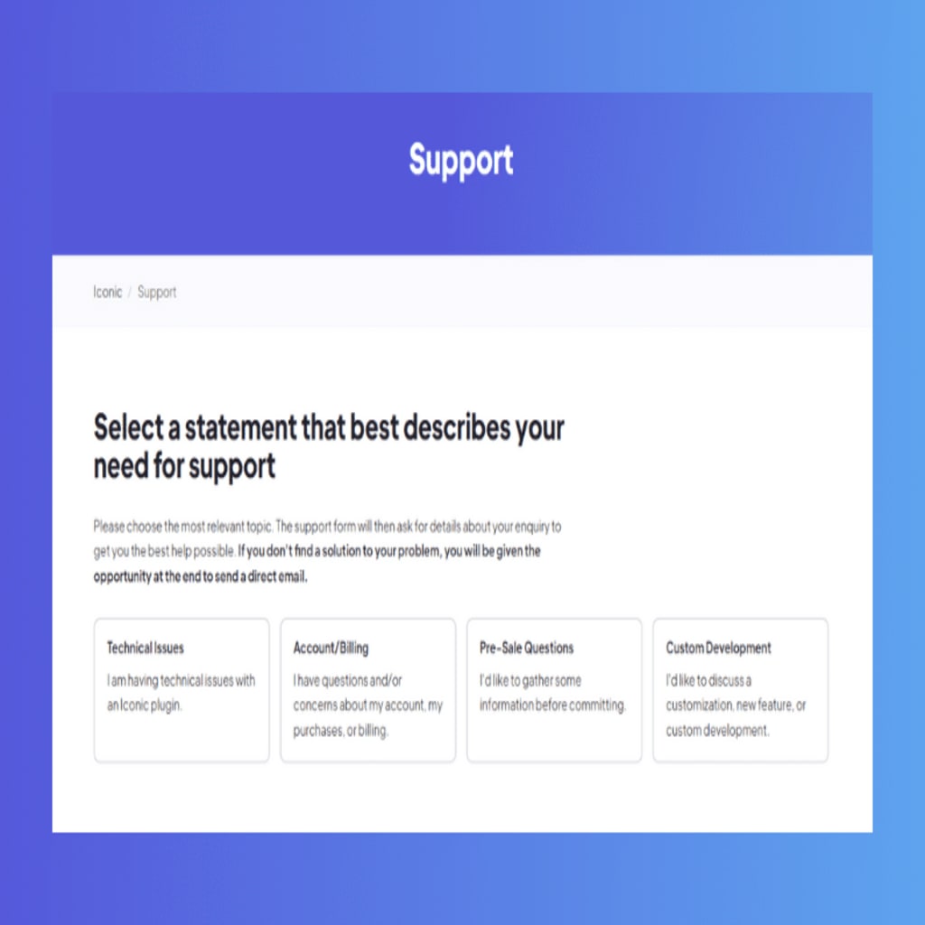 customer support