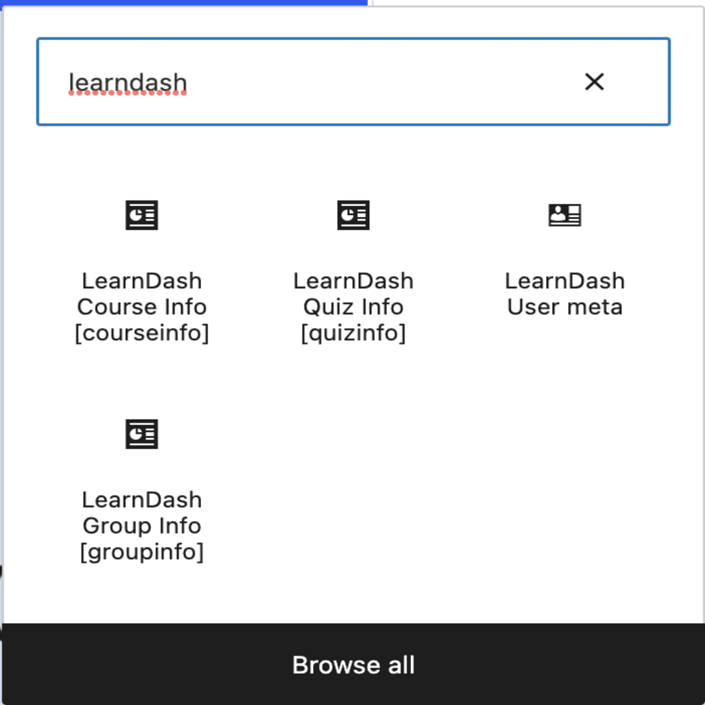 certificate builder block options