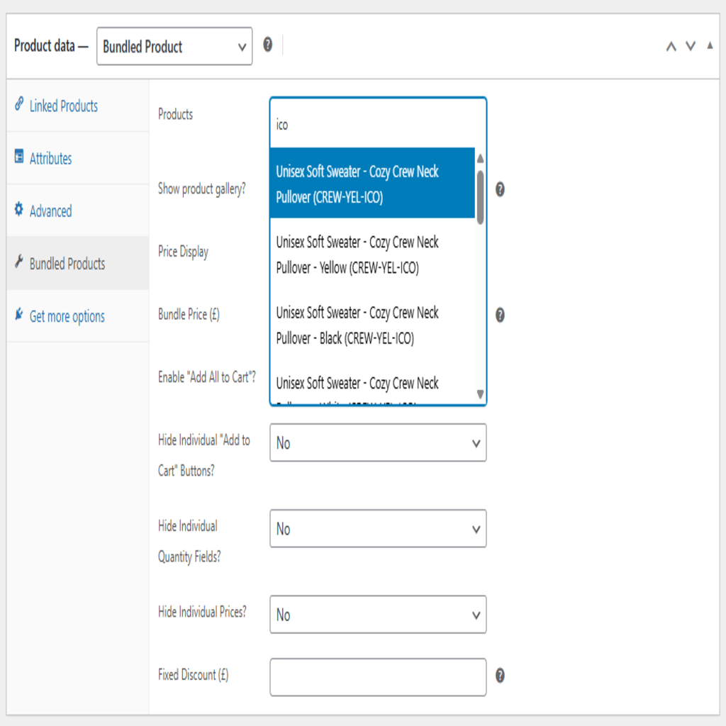 add bundled products