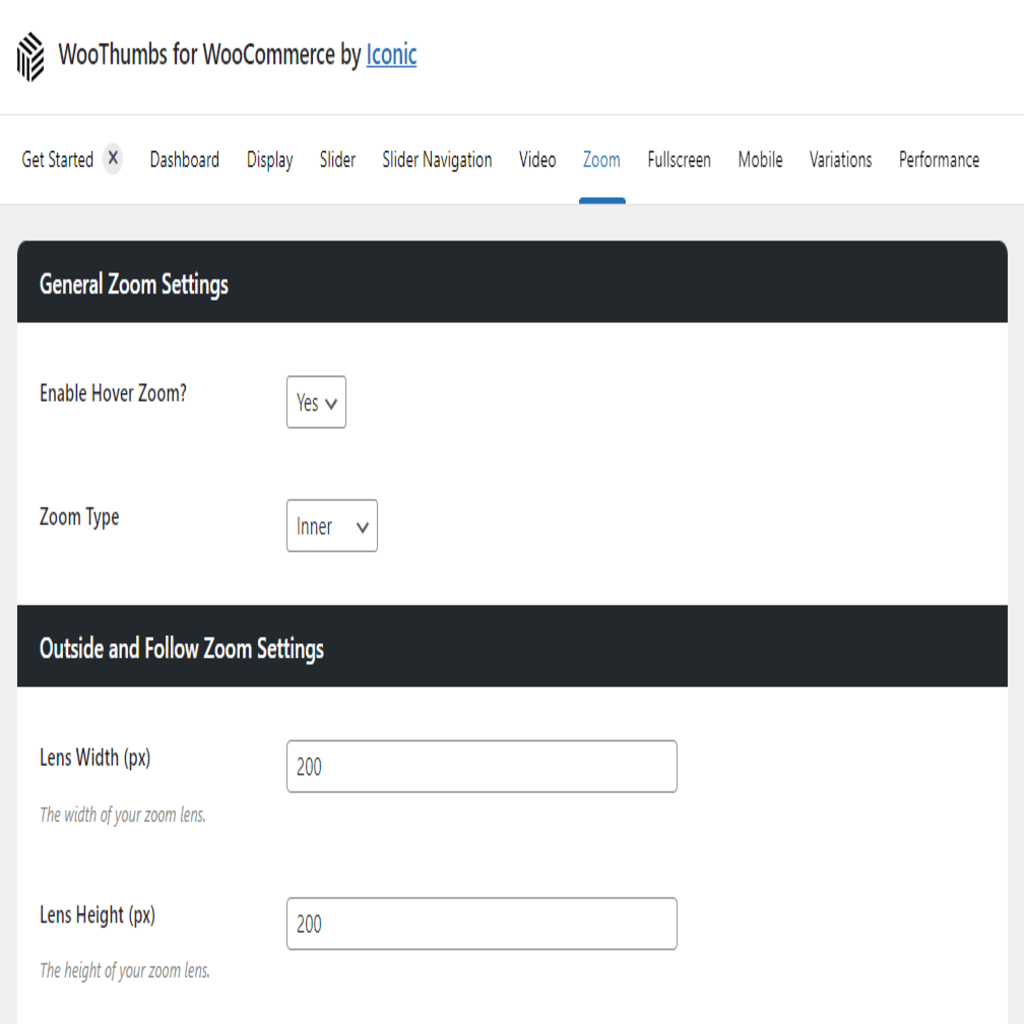 woothumbs image zoom settings