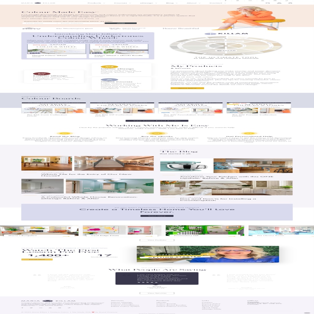 Maria Killam website home page