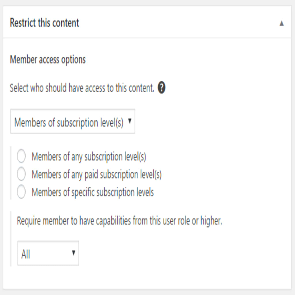 Restrict file downloads meta box