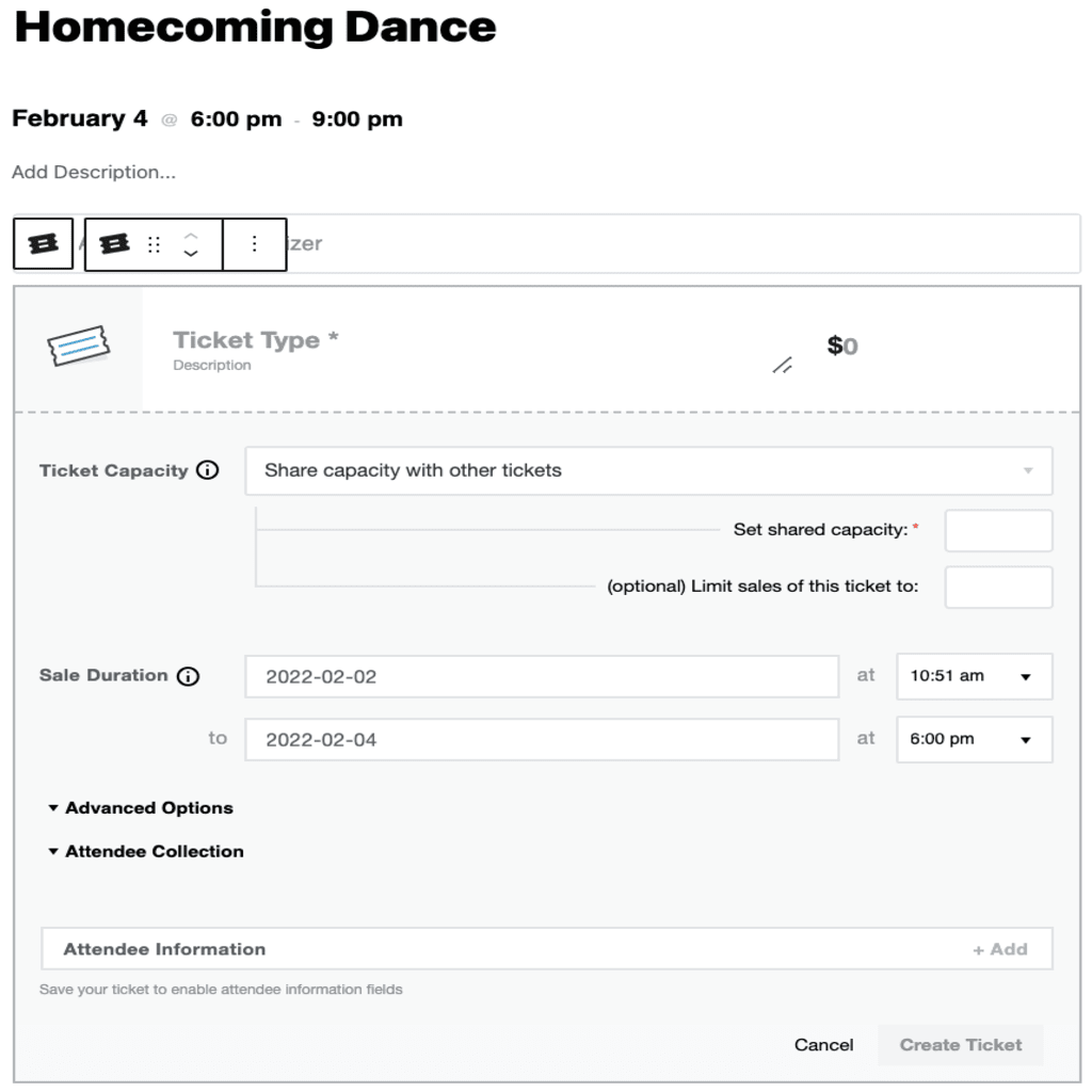 Adding tickets to your school WordPress website