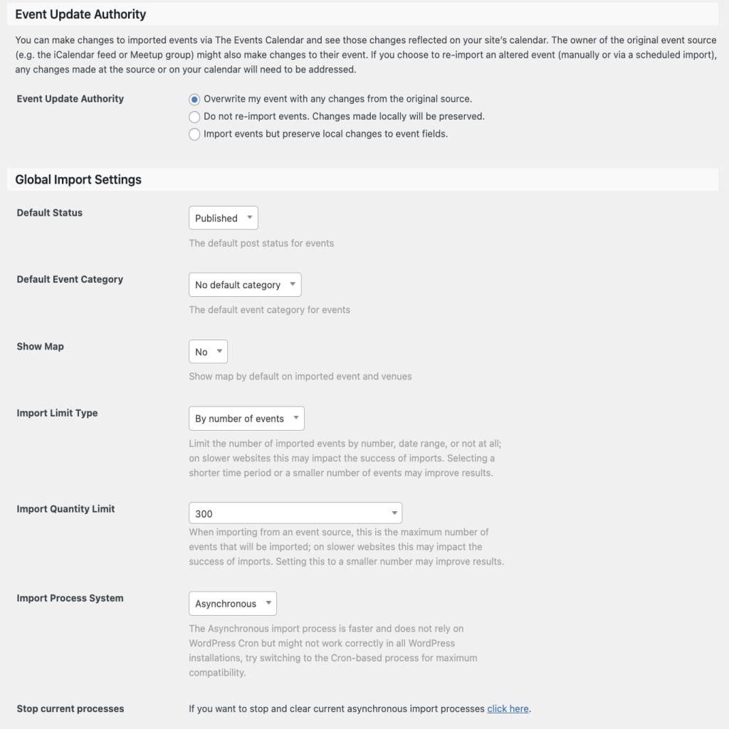More available options with Event Aggregator