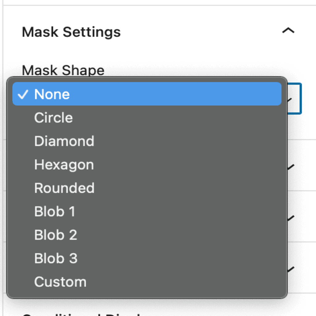 mask settings