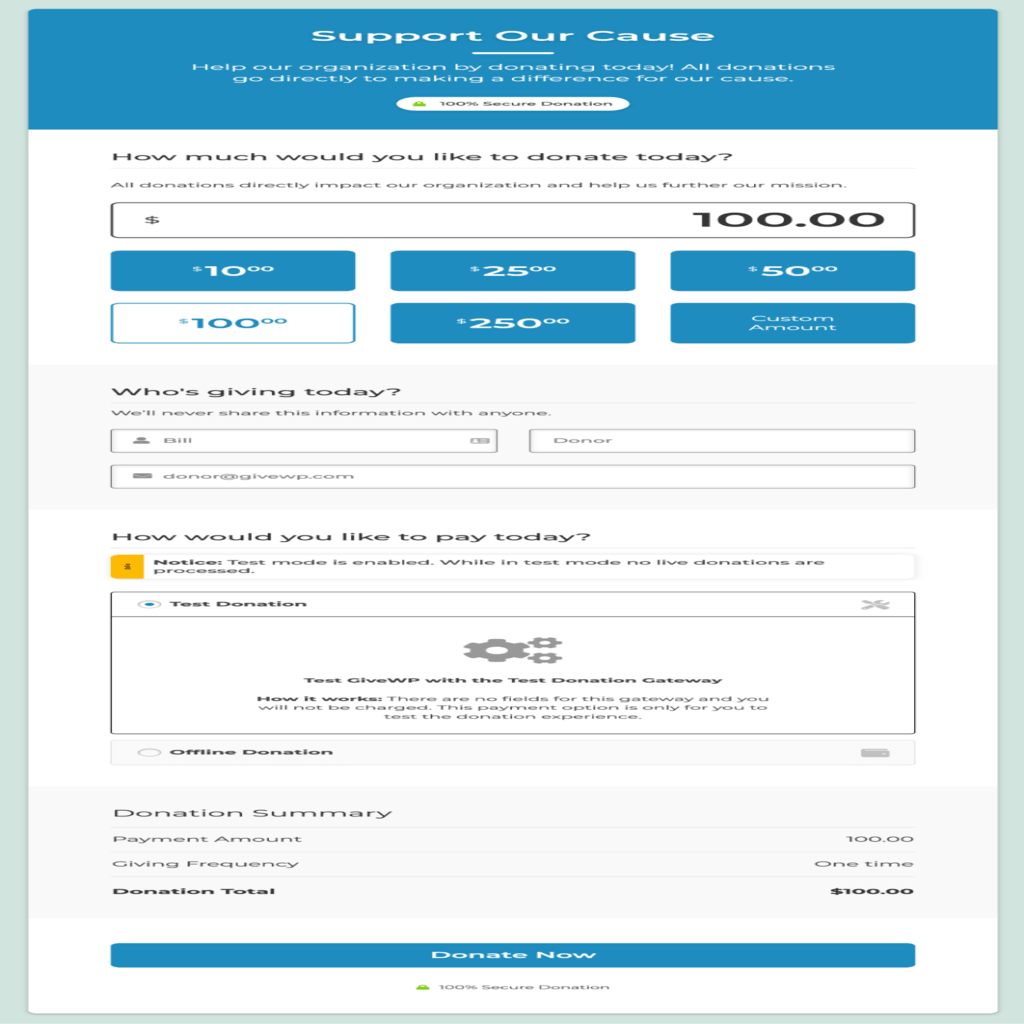 option-based classic form template screenshot