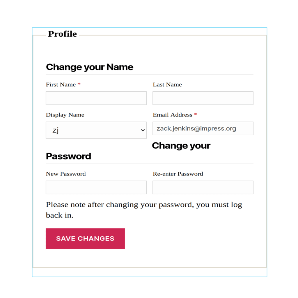 GiveWP Profile Editor Widget
