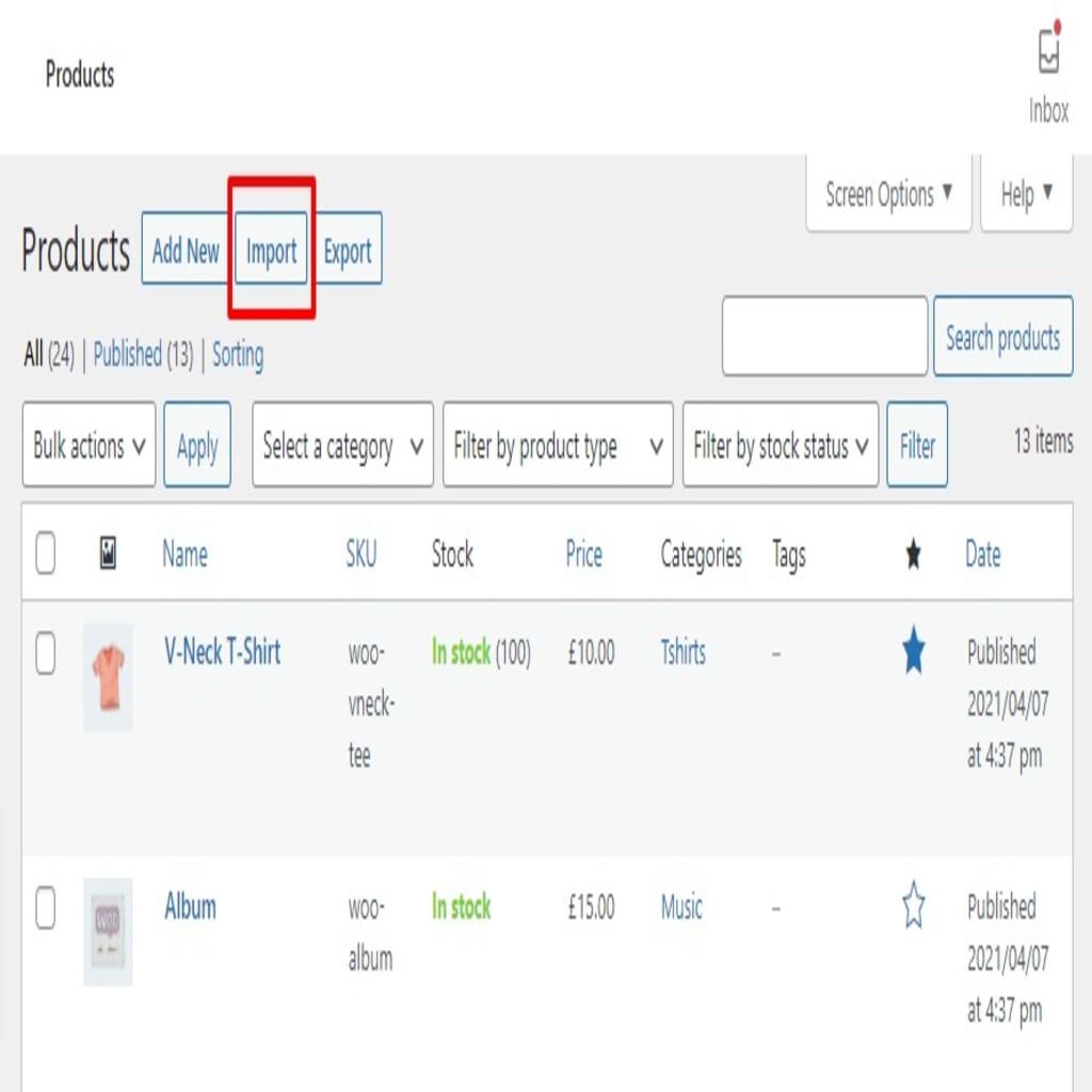 import button