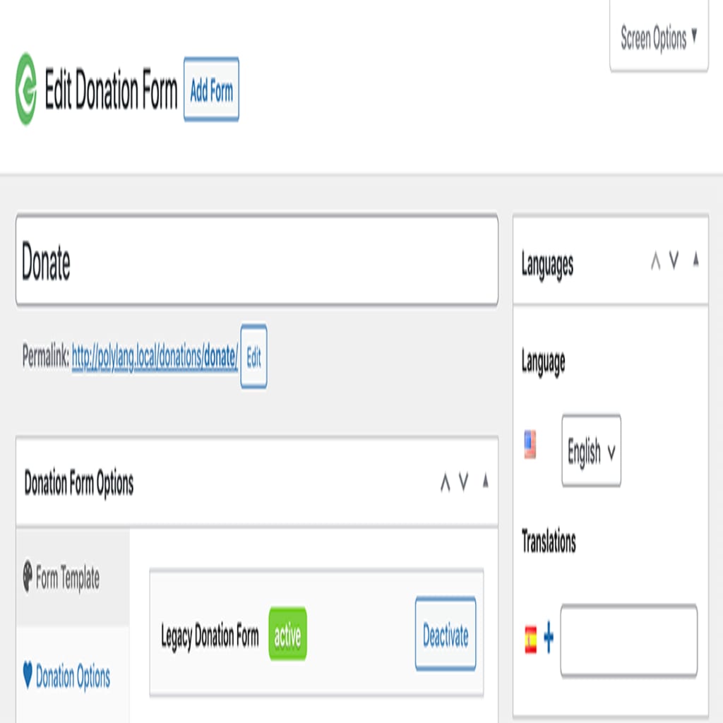 Translating a Form with Polylang