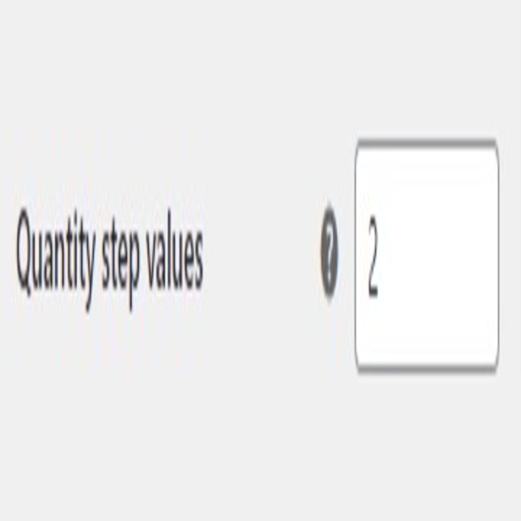 quantity step values
