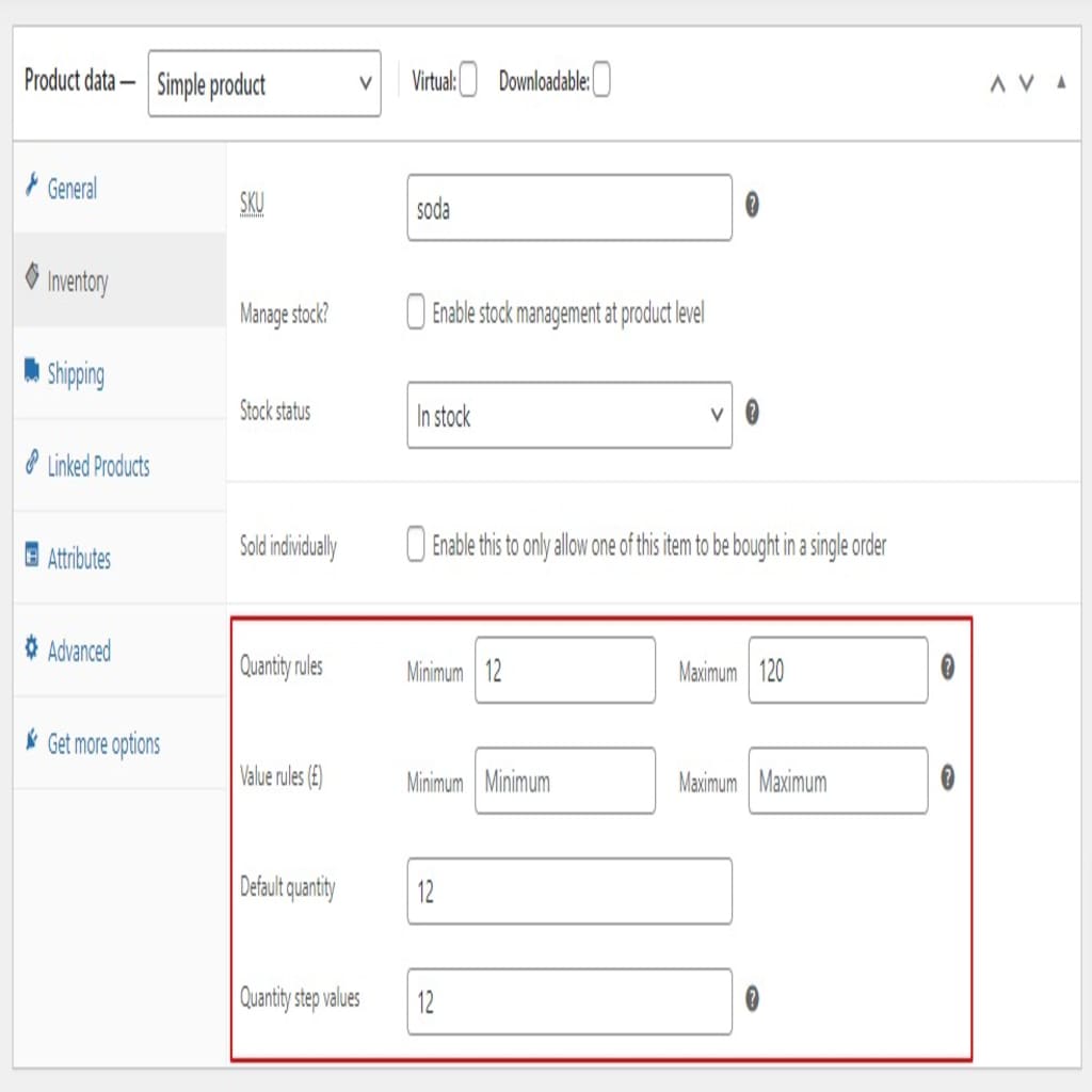 WooCommerce minimum quantity