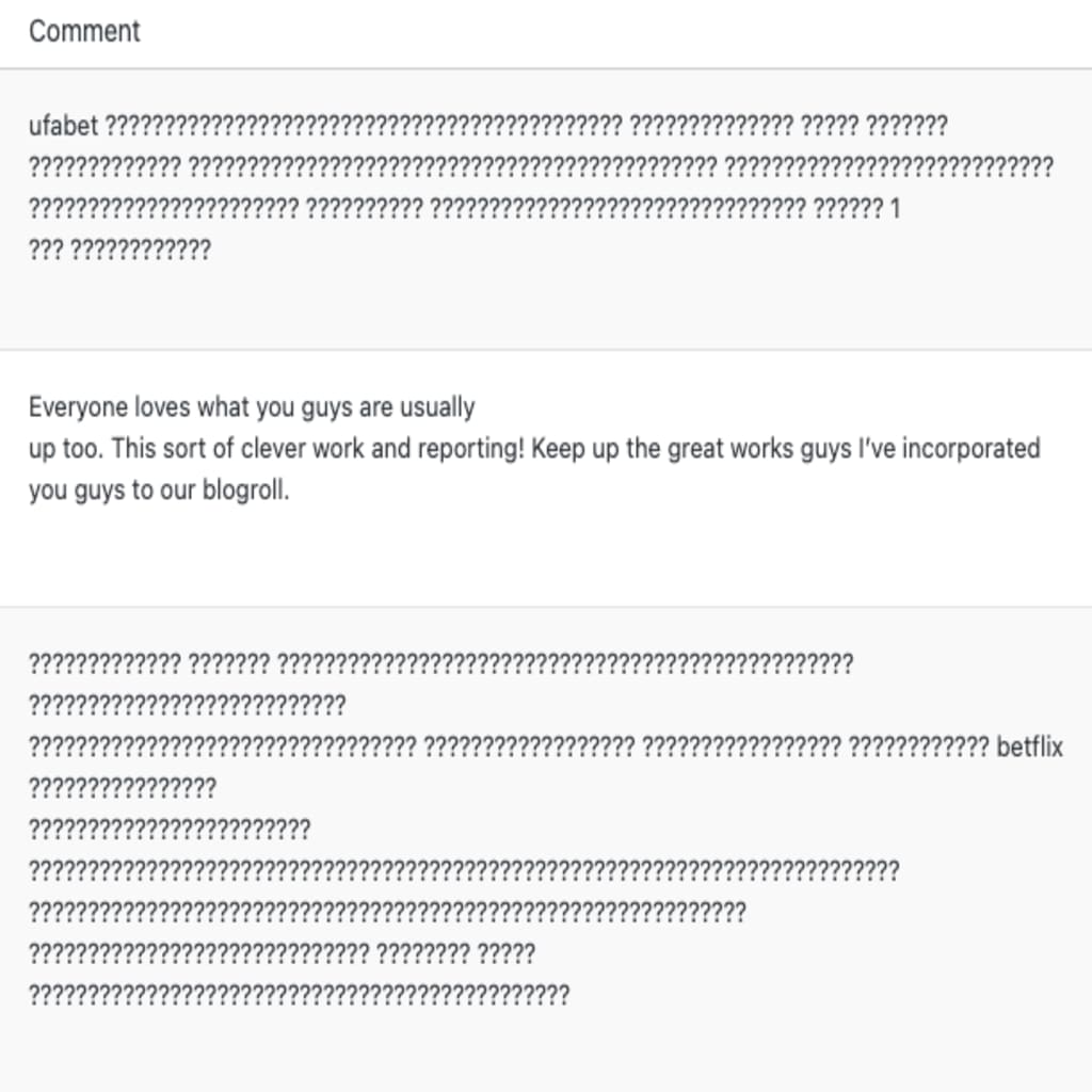 WordPress comment spam