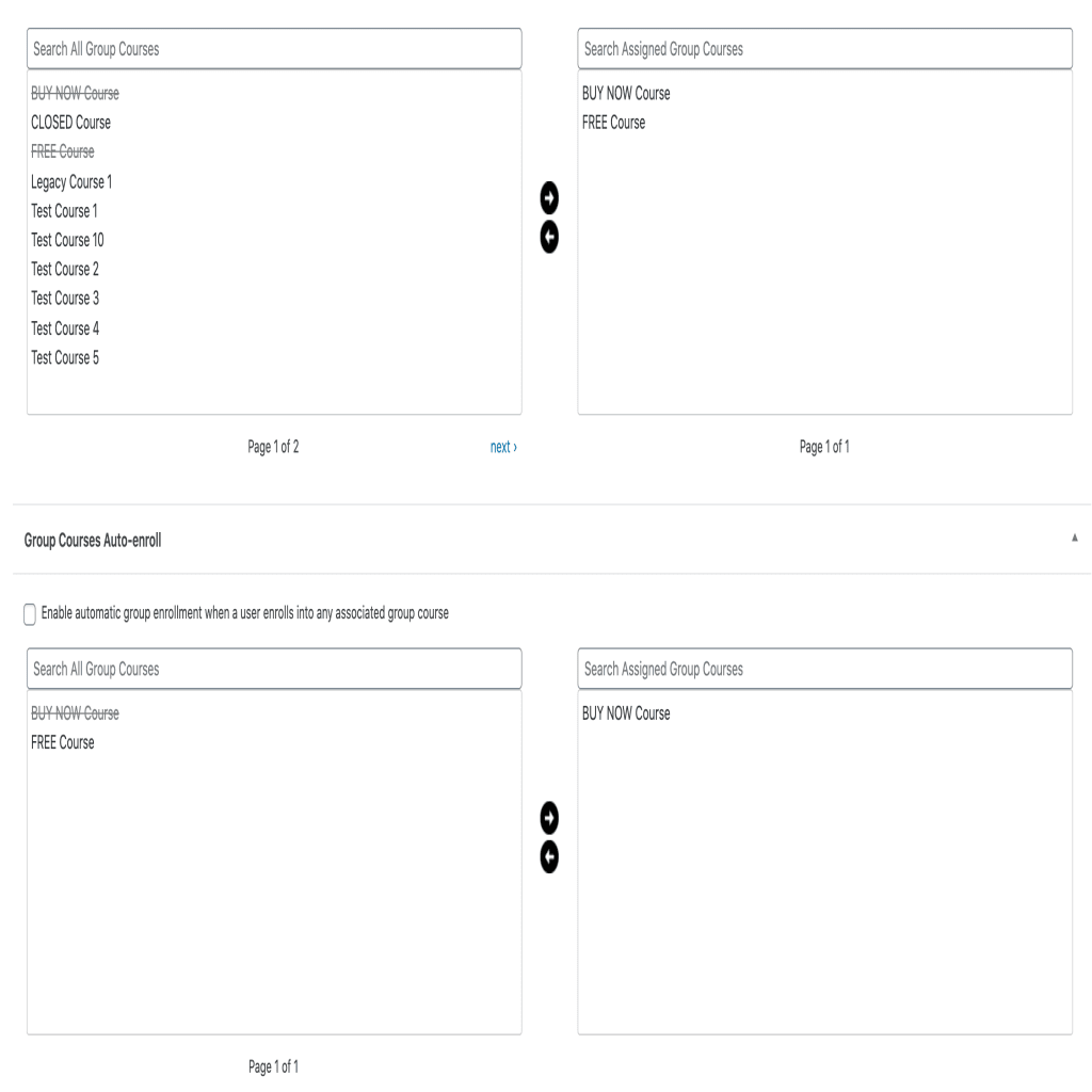 Courses in groups