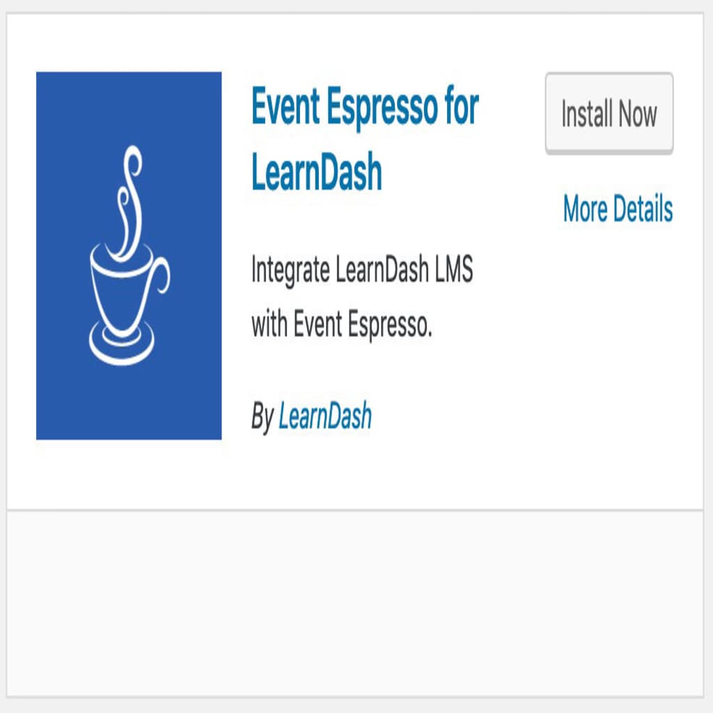 Event Espresso LearnDash integration plugin card