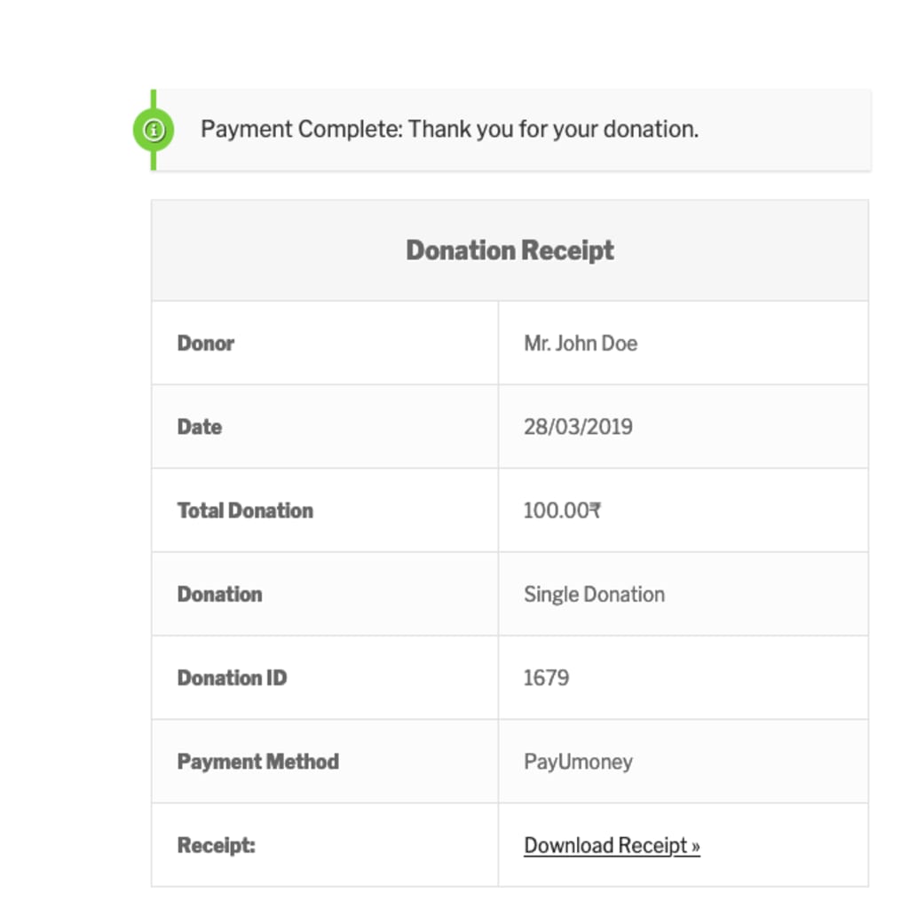 PayUmoney payment success.