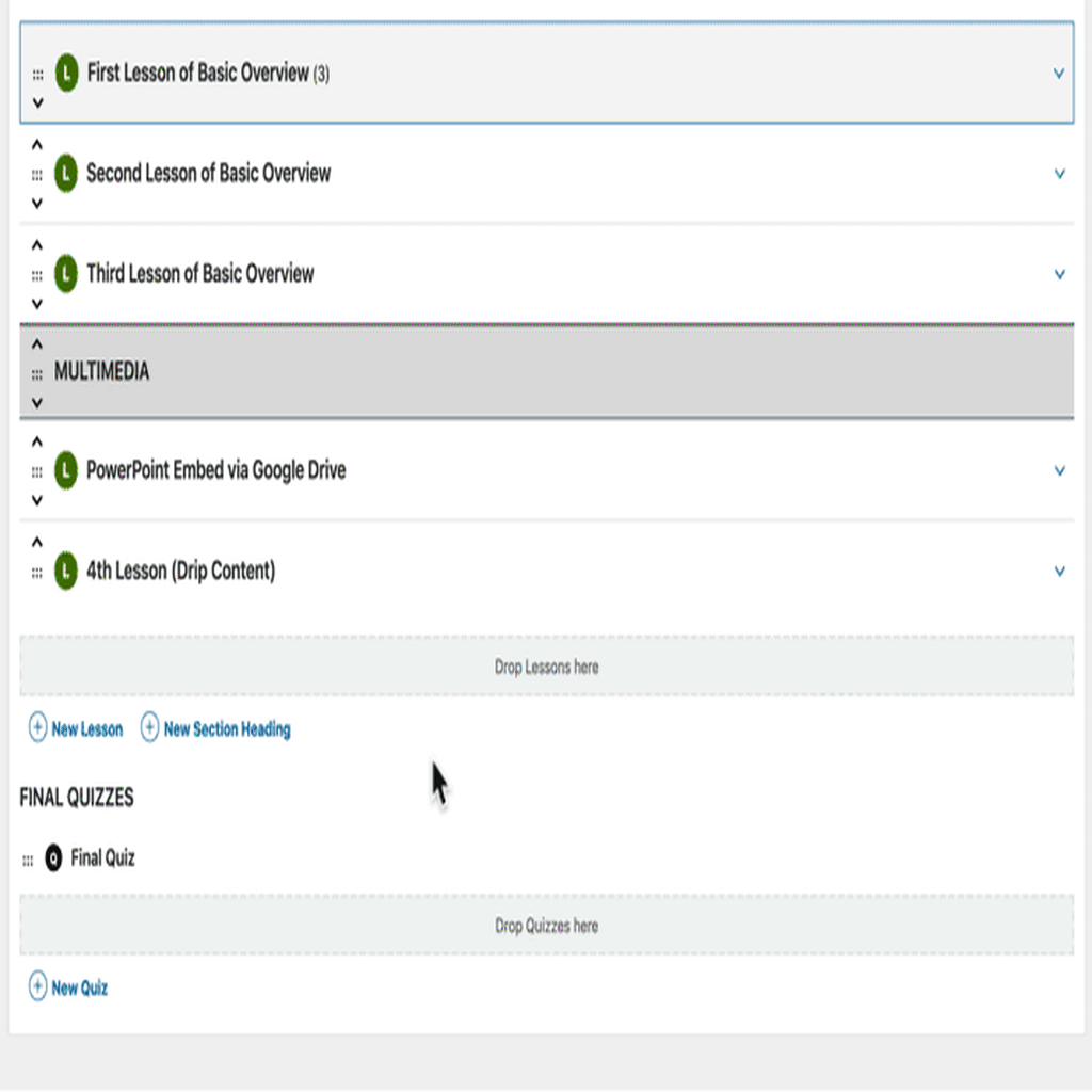 Create LearnDash Section Heading
