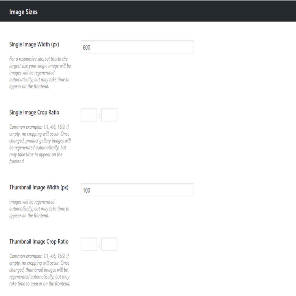 Edit WooCommerce thumbnail sizes in WooThumbs