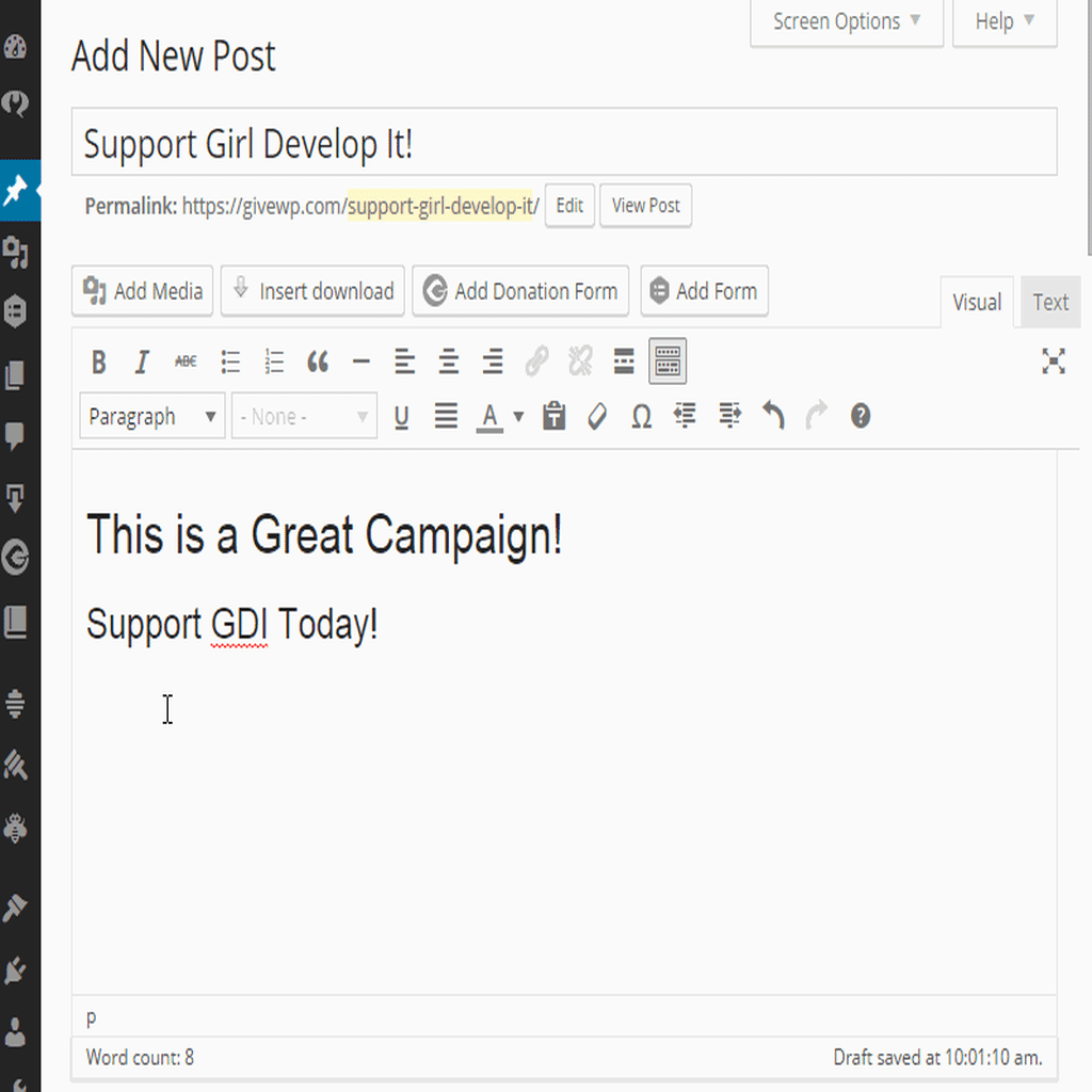 give-shortcode-generator