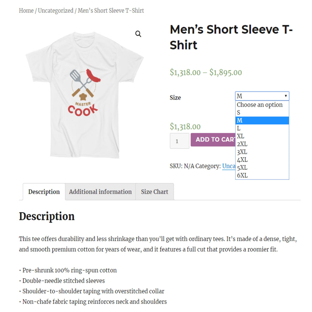 final t-shirt mockup in store