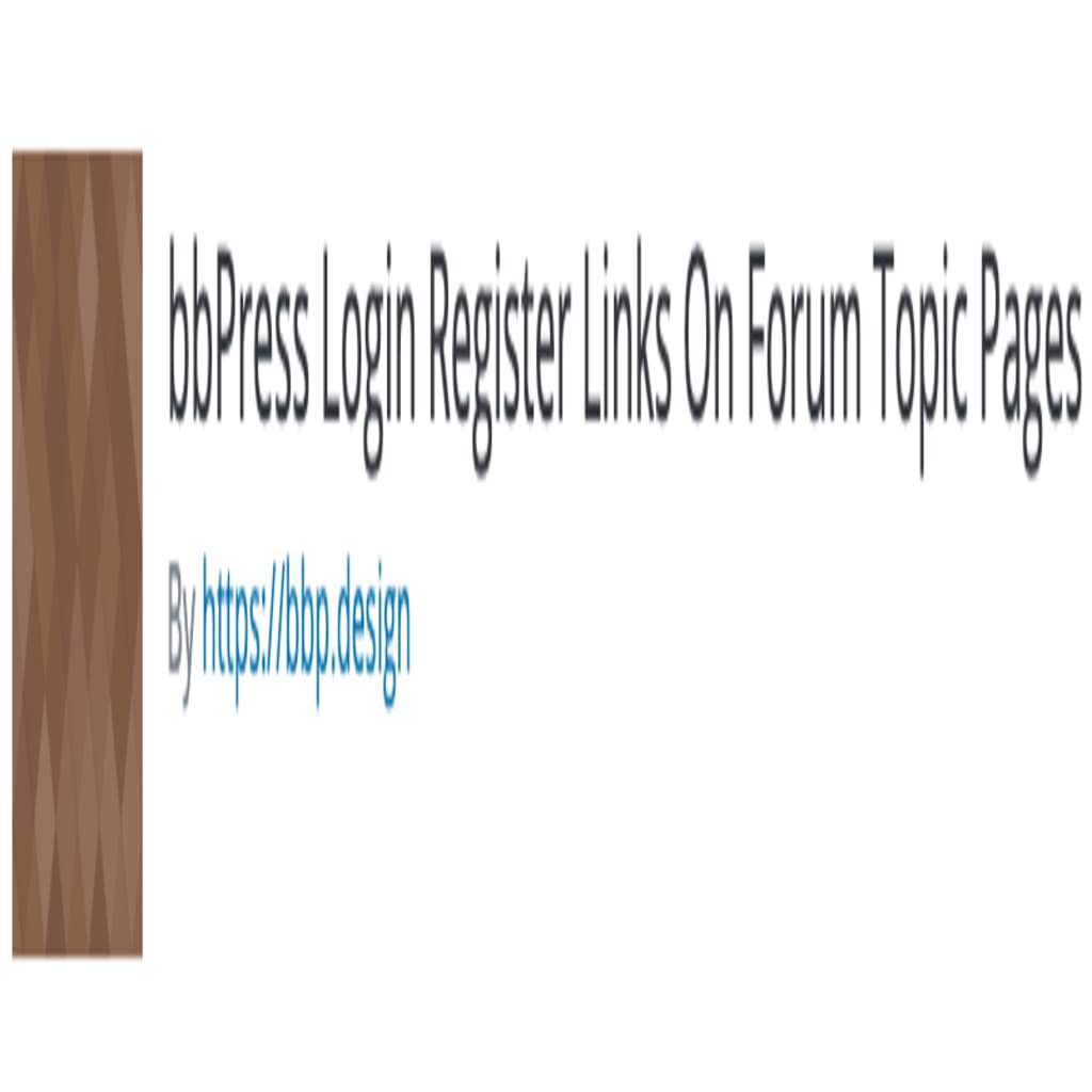 bbPress Login Register Links On Forum Topic Pages Logo