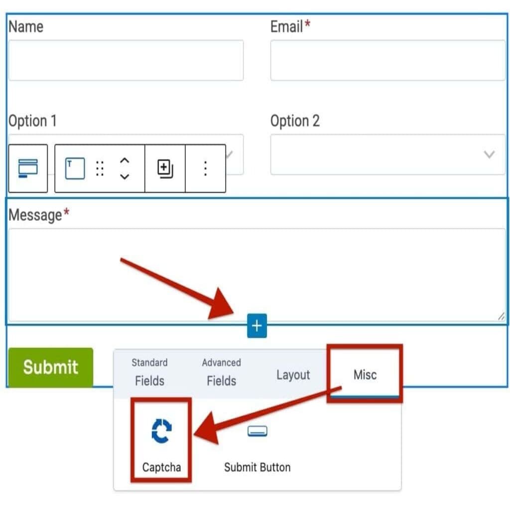 adding a misc captcha block