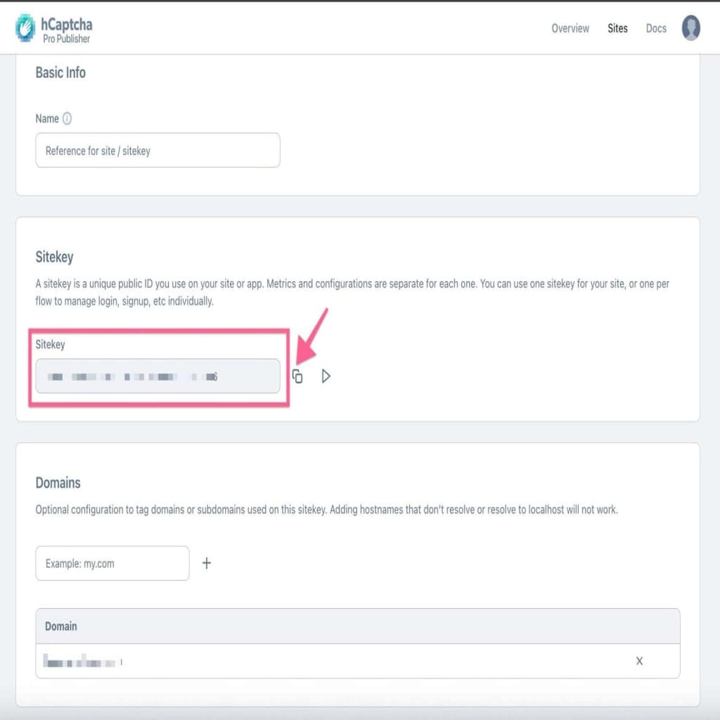 hCaptcha Site Key