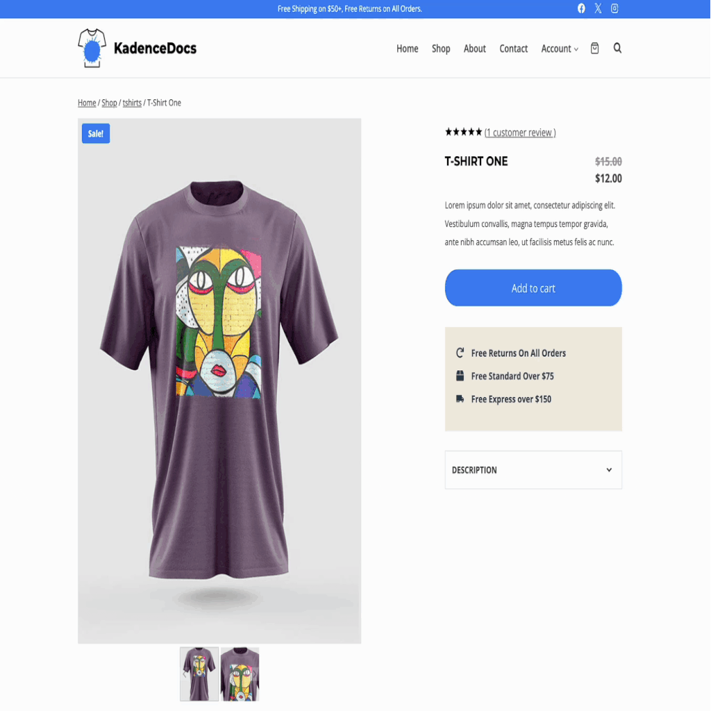 Single Product Demo