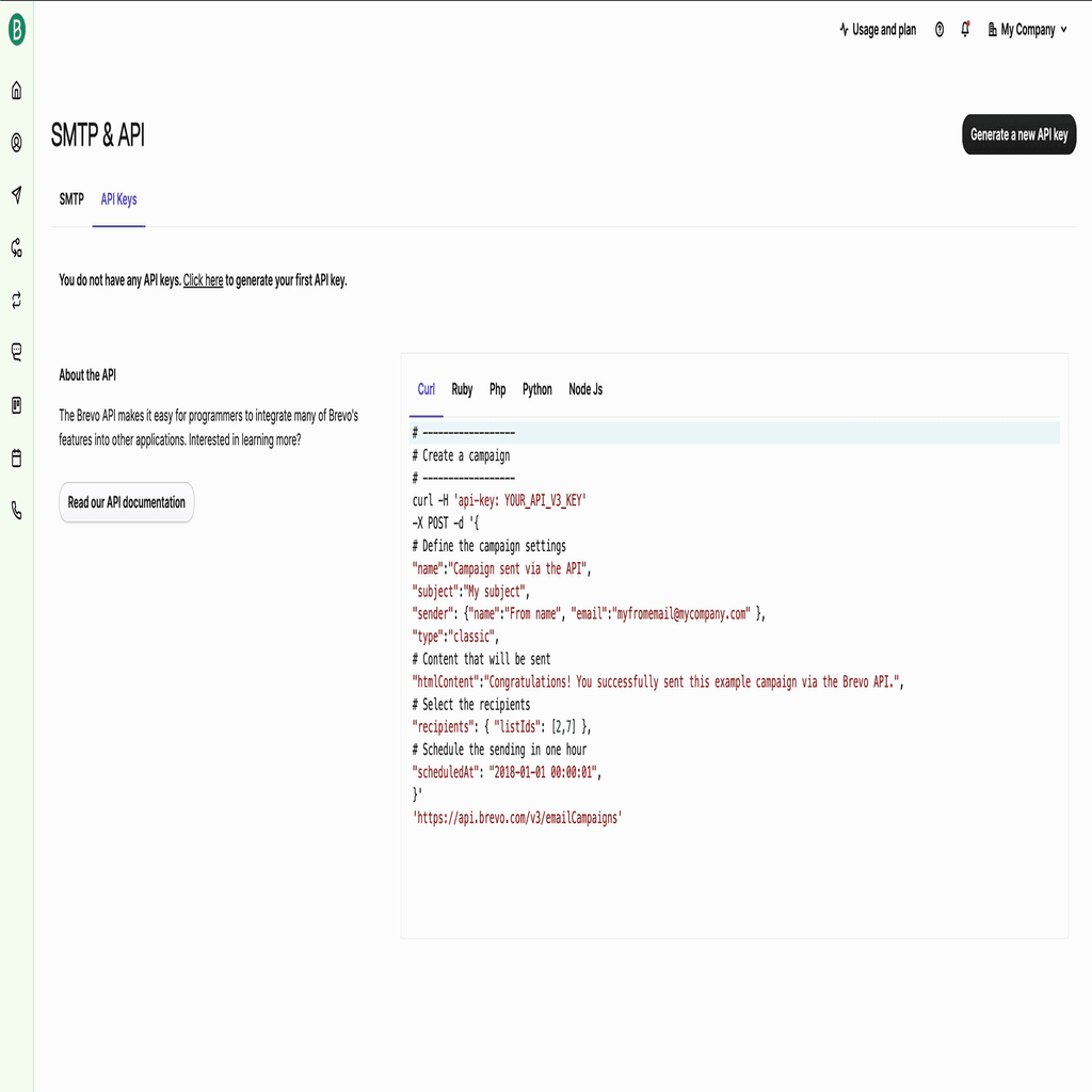 Create API Key