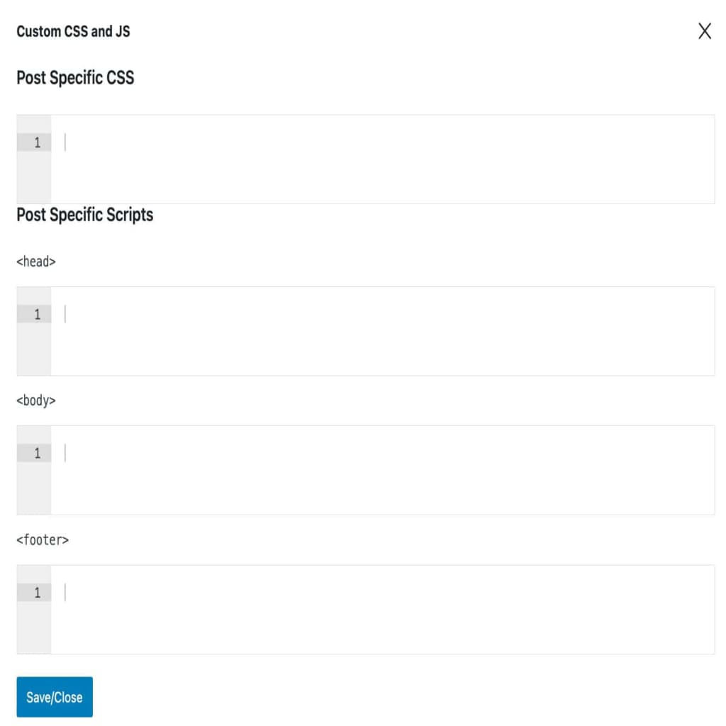 Custom CSS and JS