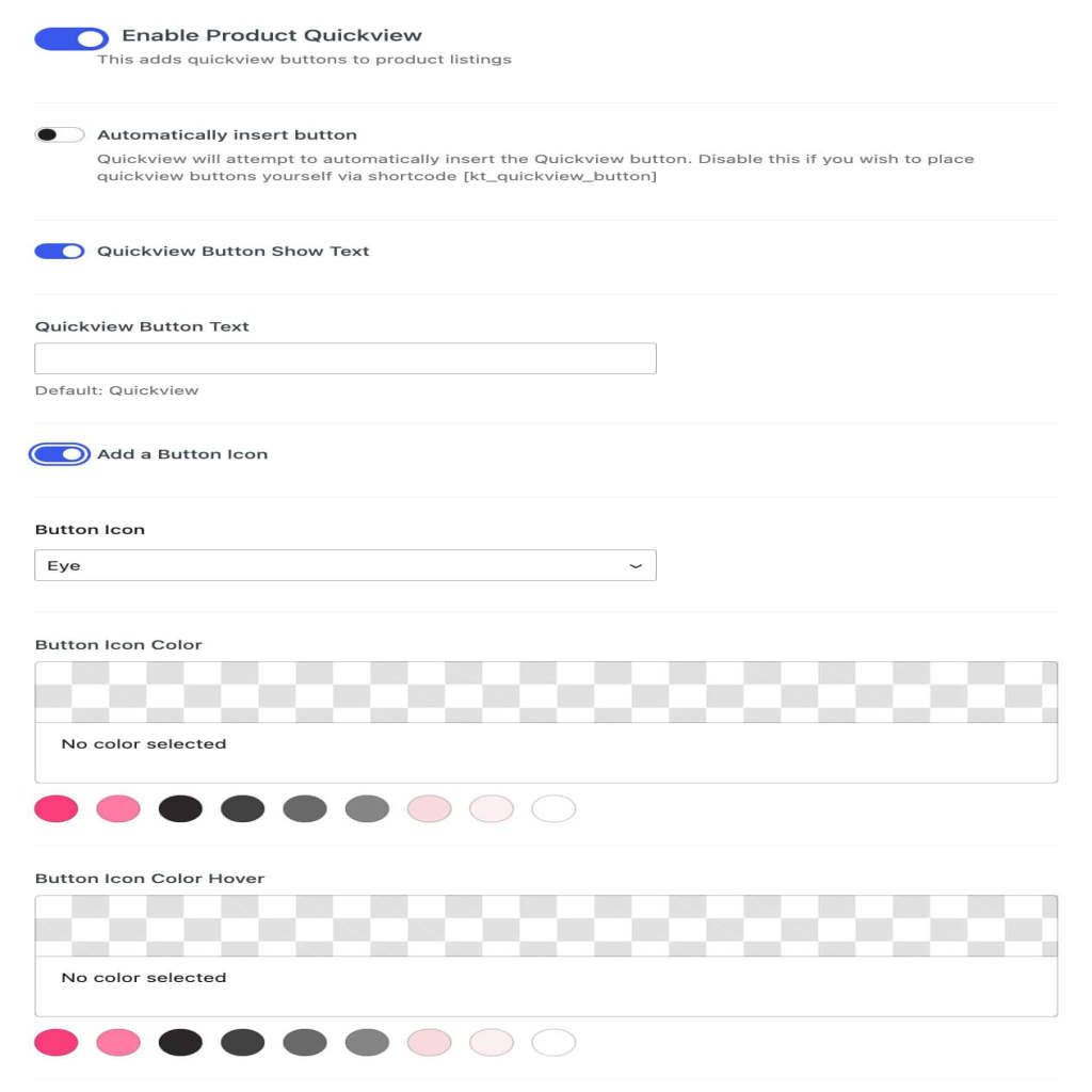 Quickview Settings 1