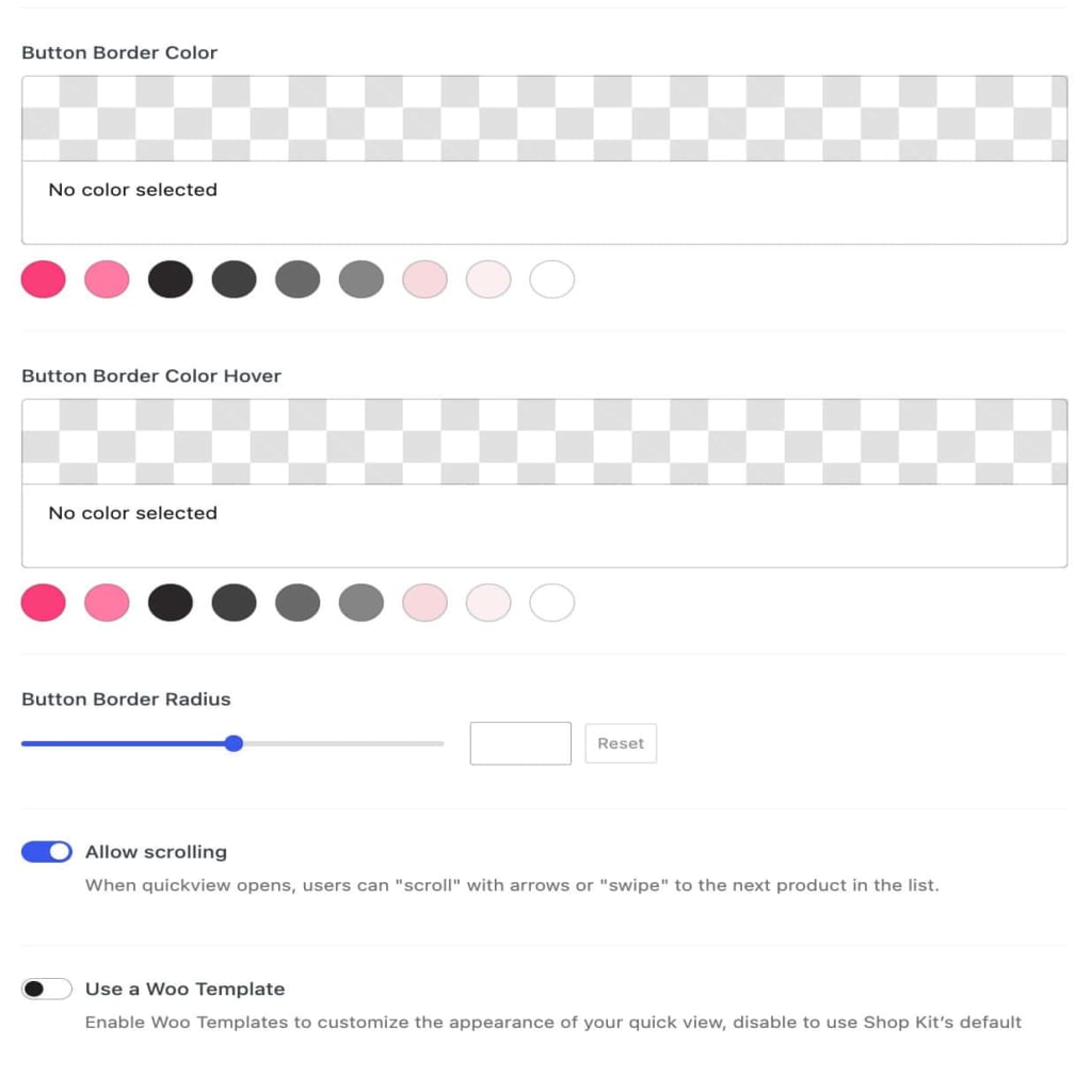 Quickview Settings 3