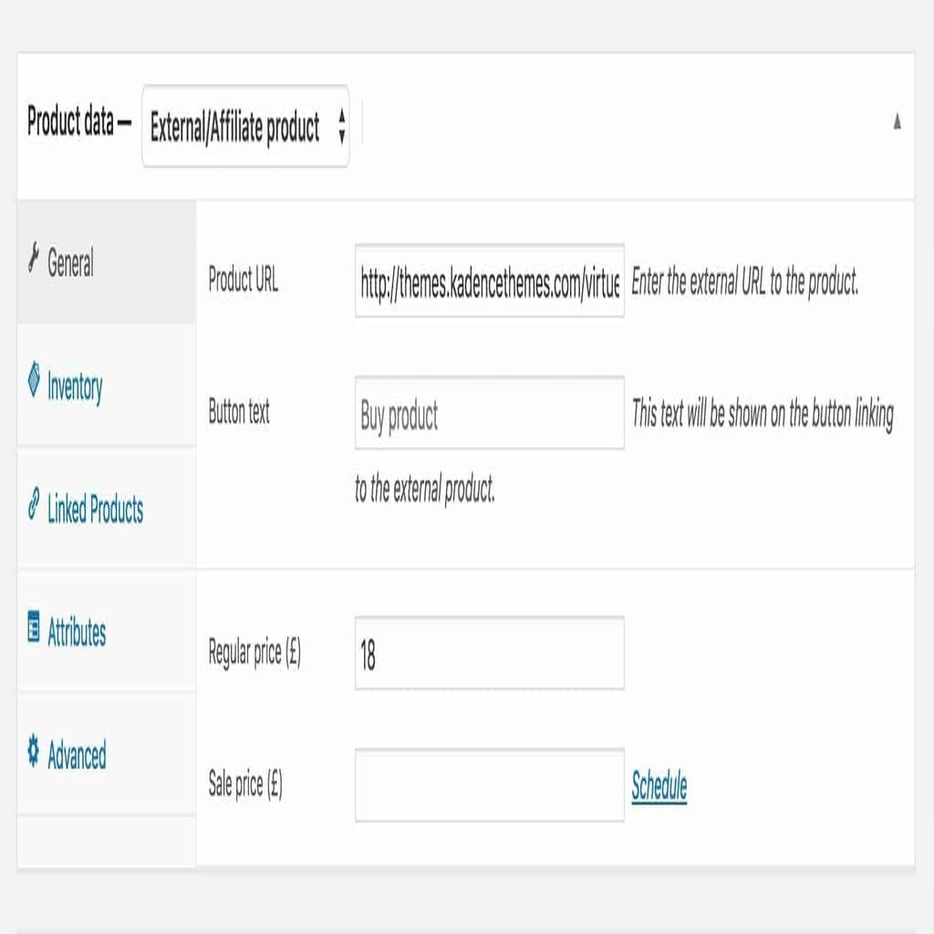 External/Affiliate Product