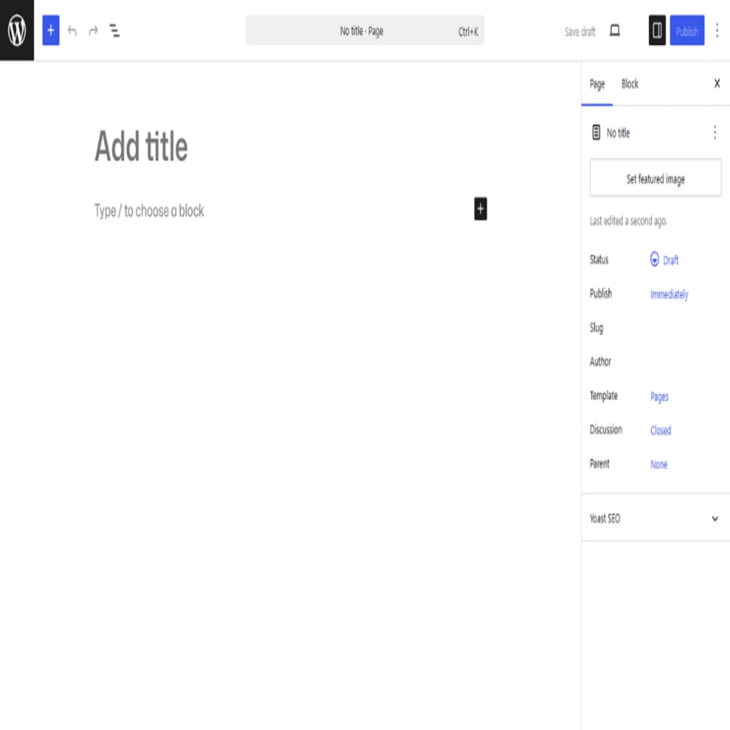 wordpress page
