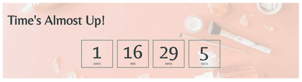 Kadence countdown timer example
